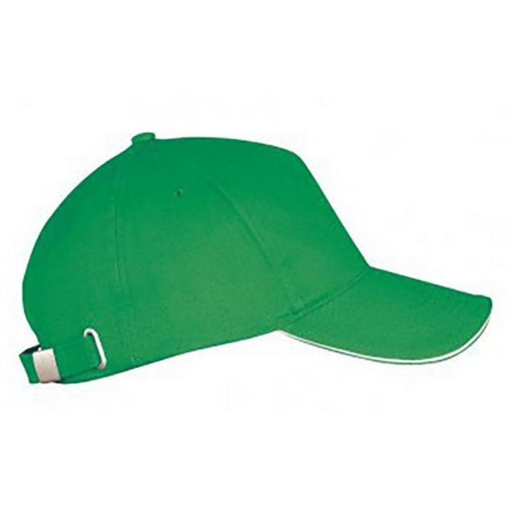 SOLS Unisex Long Beach Cap / Kelly Green/White